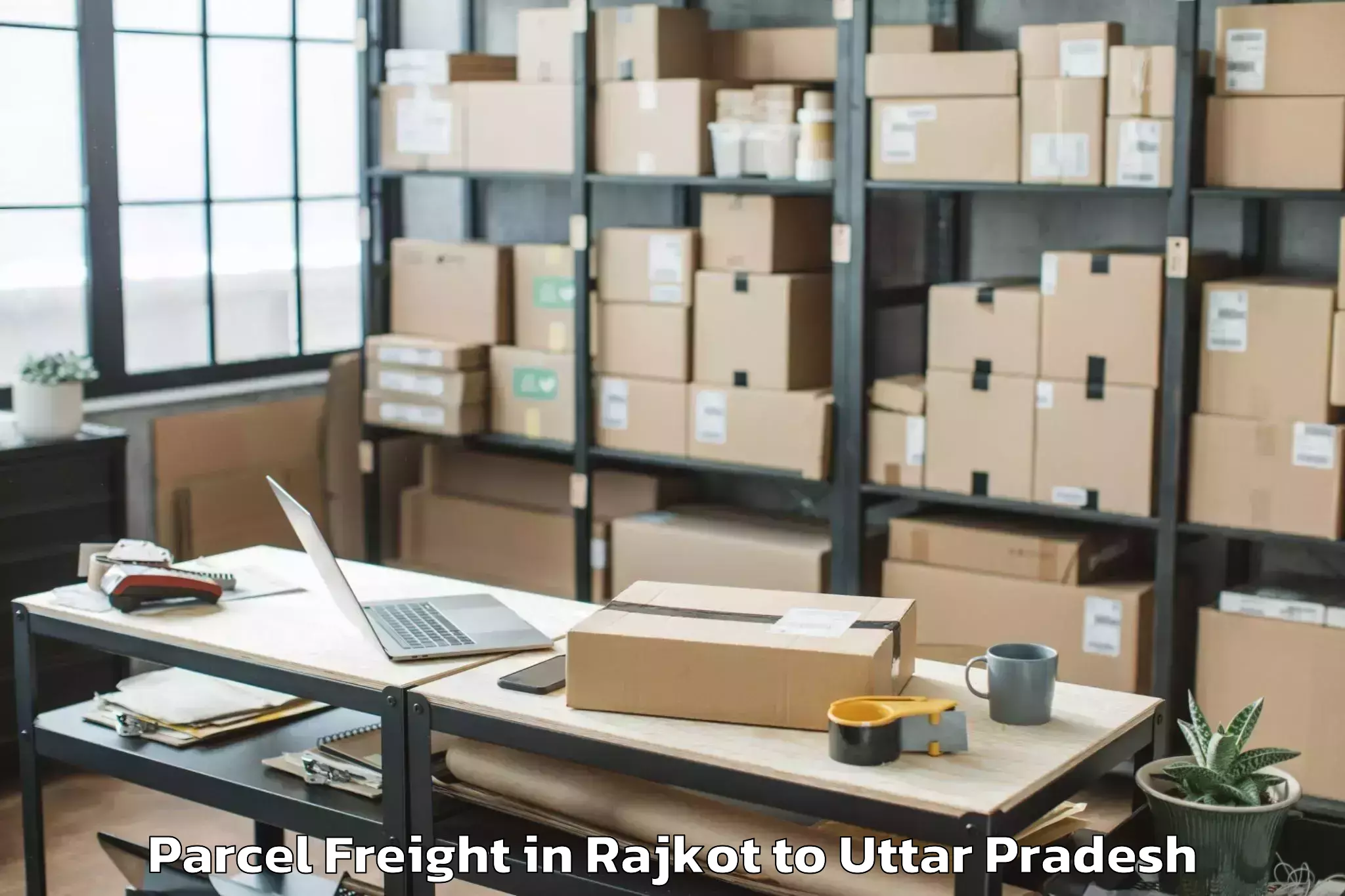 Rajkot to Shikohabad Parcel Freight